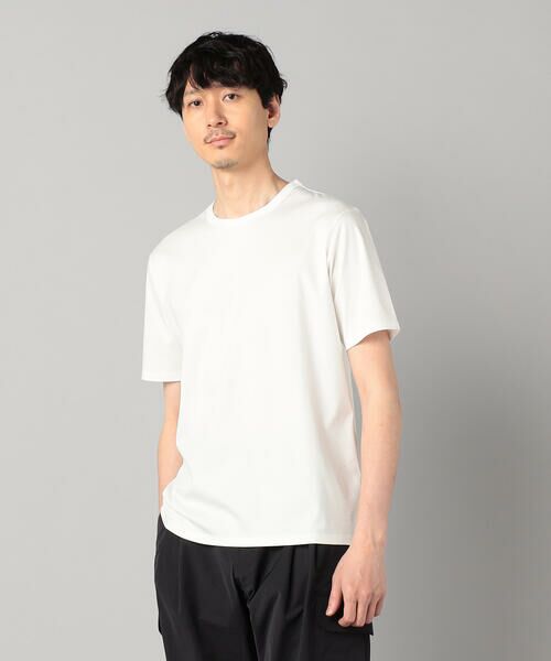 COMME CA MEN / コムサ・メン Tシャツ | シルキースムース クルーネックTシャツ(ホワイト)