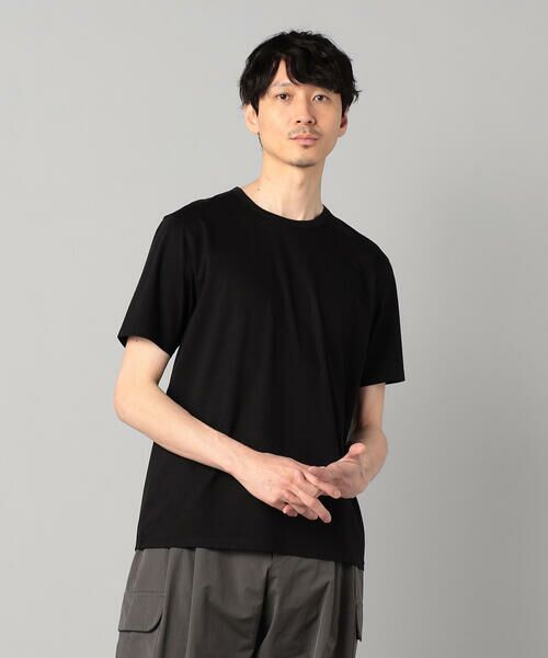 COMME CA MEN/コムサ・メン シルキースムース クルーネックTシャツ ブラック M COMME CA MEN/コムサ・メン シルキースムース クルーネックTシャツ ブラック M