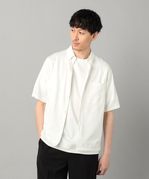 COMME CA MEN / コムサ・メン シャツ・ブラウス | 和歌山編み IL PRINCIPEジャージー ボタンダウンカラーシャツ(ホワイト)