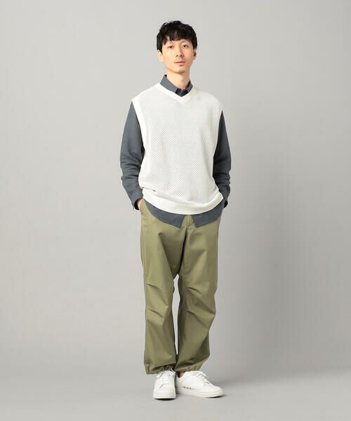 COMME CA MEN / コムサ・メン ニット・セーター | ペーパーヤーン透かし編み ベスト | 詳細1