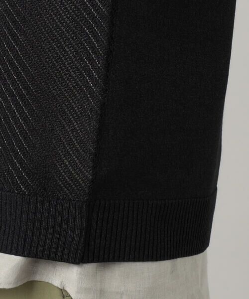 COMME CA MEN / コムサ・メン ニット・セーター | ペーパーヤーン透かし編み ベスト | 詳細15
