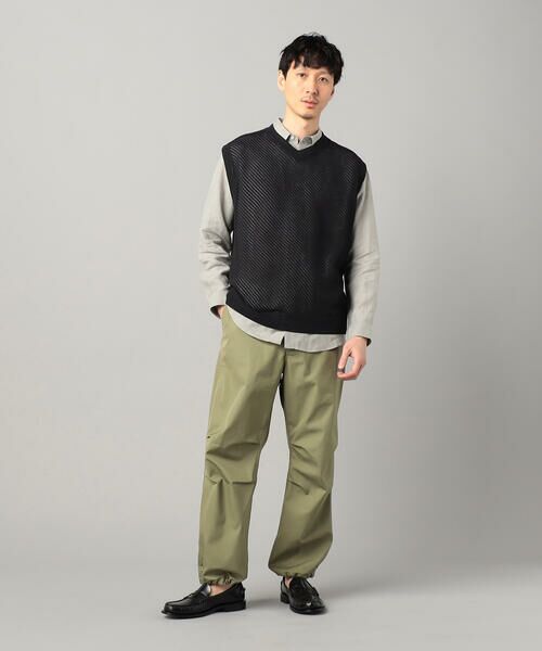COMME CA MEN / コムサ・メン ニット・セーター | ペーパーヤーン透かし編み ベスト | 詳細6