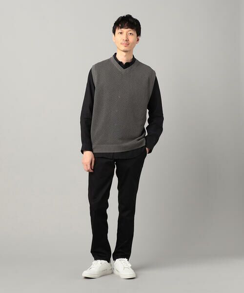 COMME CA MEN / コムサ・メン ニット・セーター | ペーパーヤーン透かし編み ベスト | 詳細18
