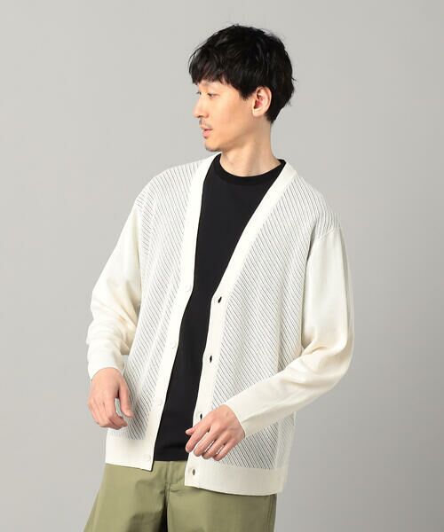 COMME CA MEN / コムサ・メン カーディガン・ボレロ | ペーパーヤーン透かし編み カーディガン | 詳細3