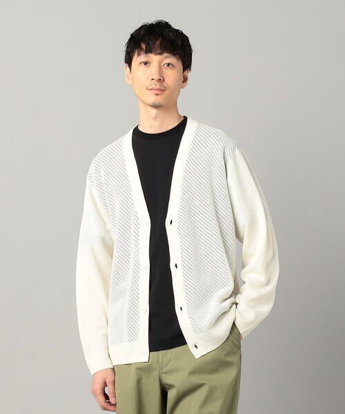 COMME CA MEN / コムサ・メン カーディガン・ボレロ | ペーパーヤーン透かし編み カーディガン | 詳細4