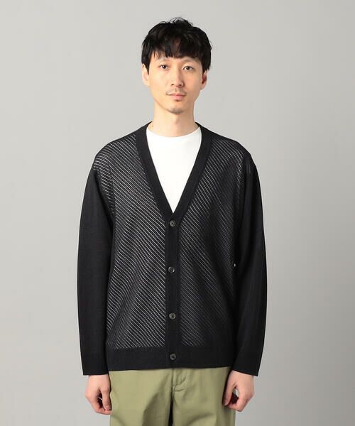 COMME CA MEN / コムサ・メン カーディガン・ボレロ | ペーパーヤーン透かし編み カーディガン | 詳細10