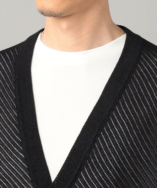COMME CA MEN / コムサ・メン カーディガン・ボレロ | ペーパーヤーン透かし編み カーディガン | 詳細13