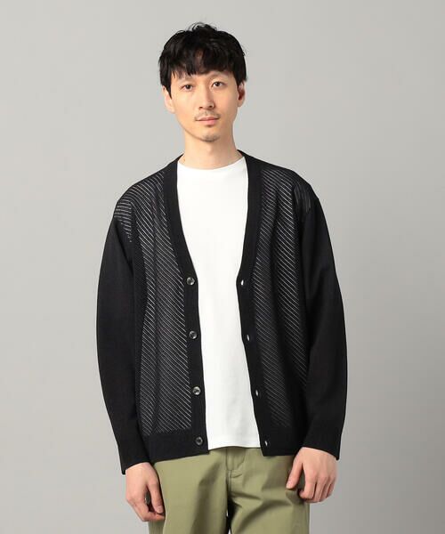 COMME CA MEN / コムサ・メン カーディガン・ボレロ | ペーパーヤーン透かし編み カーディガン | 詳細8
