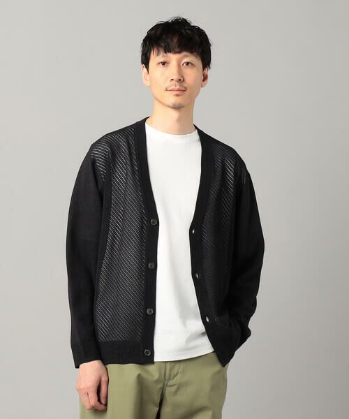 COMME CA MEN / コムサ・メン カーディガン・ボレロ | ペーパーヤーン透かし編み カーディガン | 詳細9