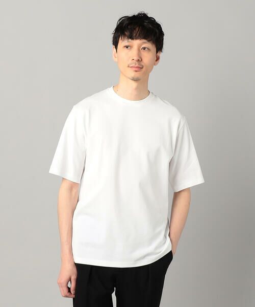 COMME CA MEN/コムサ・メン 和歌山編み コットンスムース クルーTシャツ ホワイト M COMME CA MEN/コムサ・メン 和歌山編み コットンスムース クルーTシャツ ホワイト M