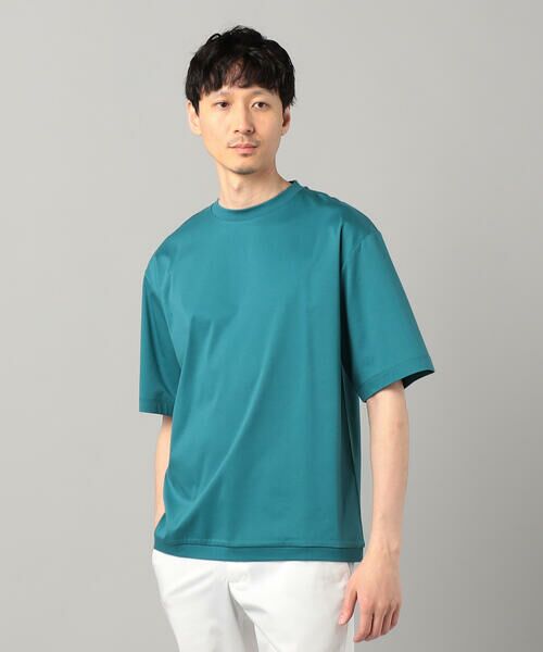 COMME CA MEN/コムサ・メン 和歌山編み コットンスムース クルーTシャツ グリーン M COMME CA MEN/コムサ・メン 和歌山編み コットンスムース クルーTシャツ グリーン M