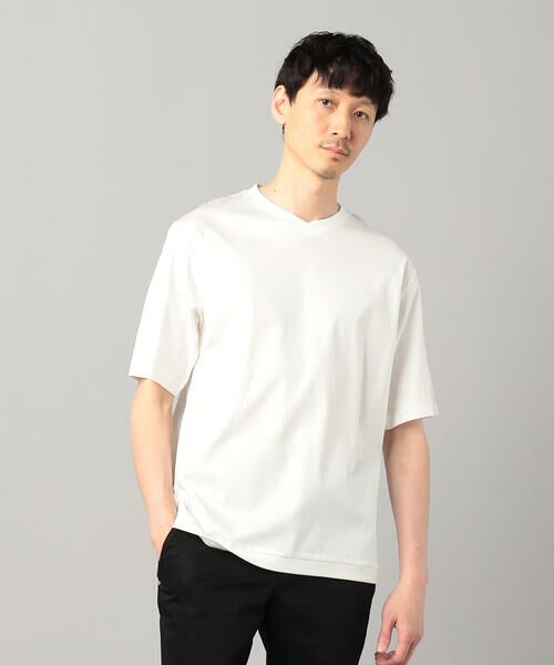 COMME CA MEN / コムサ・メン Tシャツ | 和歌山編み コットンスムースVネックTシャツ | 詳細3