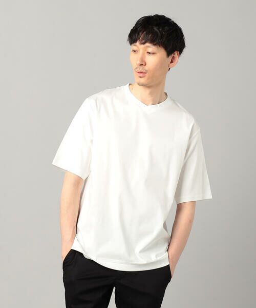 COMME CA MEN / コムサ・メン Tシャツ | 和歌山編み コットンスムースVネックTシャツ | 詳細4