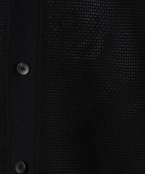 COMME CA MEN / コムサ・メン ニット・セーター | 鹿の子透かし編みオープンカラー ニットシャツ | 詳細13