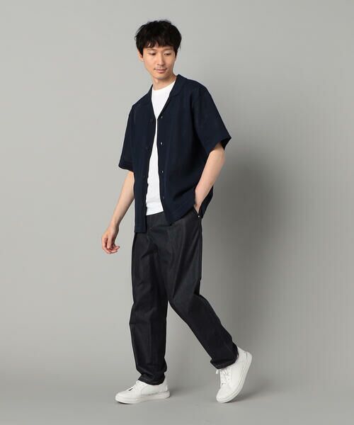 COMME CA MEN / コムサ・メン ニット・セーター | 鹿の子透かし編みオープンカラー ニットシャツ | 詳細15