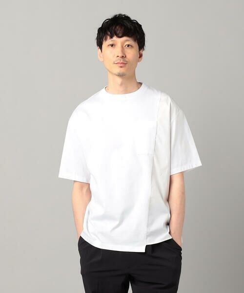 COMME CA MEN / コムサ・メン Tシャツ | アシンメトリー切替 Tシャツ | 詳細4
