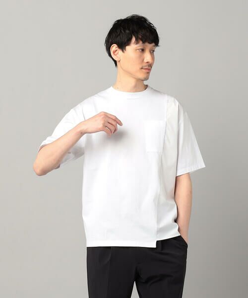 COMME CA MEN / コムサ・メン Tシャツ | アシンメトリー切替 Tシャツ | 詳細5