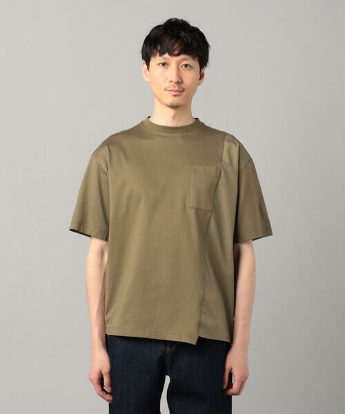 COMME CA MEN / コムサ・メン Tシャツ | アシンメトリー切替 Tシャツ | 詳細12