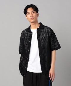 COMME CA MEN / コムサ・メン カーディガン・ボレロ | 半袖メッシュ シャツカーディガン