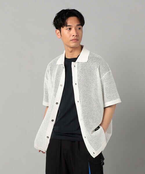 COMME CA MEN / コムサ・メン カーディガン・ボレロ | 半袖メッシュ シャツカーディガン | 詳細3