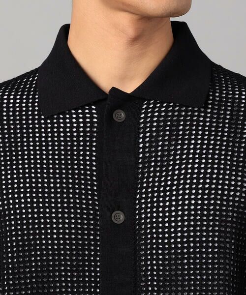 COMME CA MEN / コムサ・メン カーディガン・ボレロ | 半袖メッシュ シャツカーディガン | 詳細12