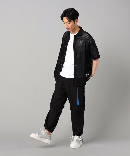COMME CA MEN / コムサ・メン カーディガン・ボレロ | 半袖メッシュ シャツカーディガン | 詳細5