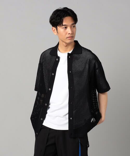 COMME CA MEN / コムサ・メン カーディガン・ボレロ | 半袖メッシュ シャツカーディガン | 詳細7