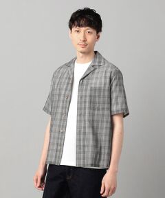 COMME CA MEN / コムサ・メン シャツ・ブラウス | シアーチェック オープンアロハシャツ