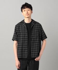 COMME CA MEN / コムサ・メン シャツ・ブラウス | シアーチェック オープンアロハシャツ