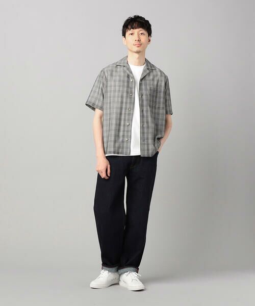 COMME CA MEN / コムサ・メン シャツ・ブラウス | シアーチェック オープンアロハシャツ | 詳細1