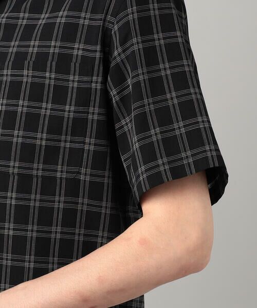 COMME CA MEN / コムサ・メン シャツ・ブラウス | シアーチェック オープンアロハシャツ | 詳細13