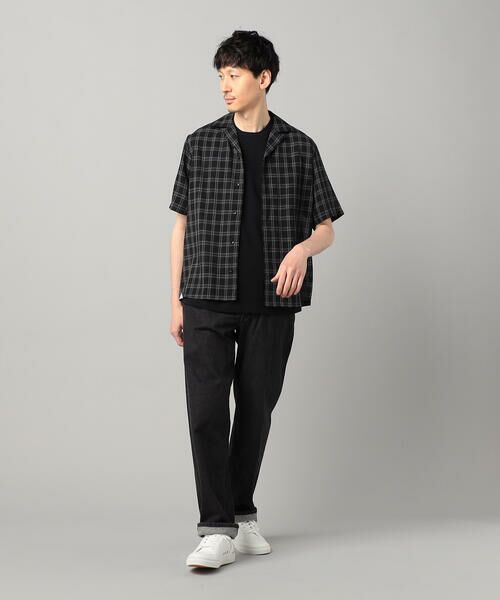 COMME CA MEN / コムサ・メン シャツ・ブラウス | シアーチェック オープンアロハシャツ | 詳細5