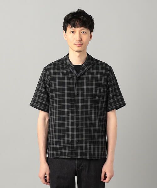 COMME CA MEN / コムサ・メン シャツ・ブラウス | シアーチェック オープンアロハシャツ | 詳細8
