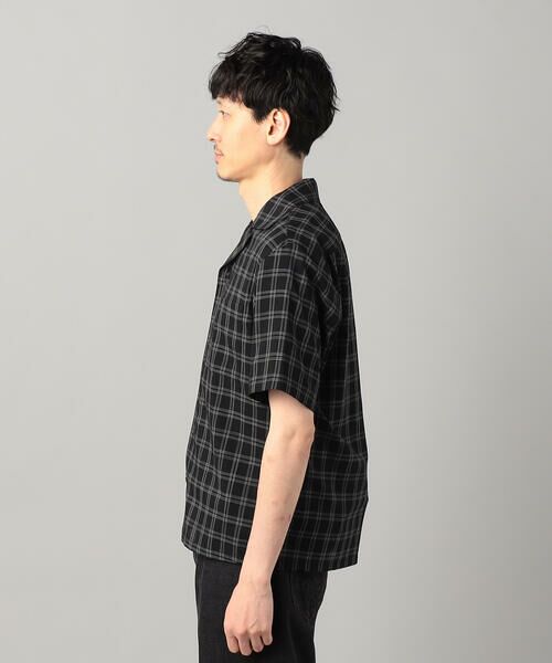 COMME CA MEN / コムサ・メン シャツ・ブラウス | シアーチェック オープンアロハシャツ | 詳細9