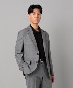 新品★コムサ　メン　グレー ノーカラージャケット スエード風 新品☆コムサ メン グレー ノーカラージャケット スエード風