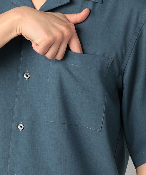 COMME CA MEN / コムサ・メン シャツ・ブラウス | リネンライクストレッチ オープンカラー半袖シャツ | 詳細19