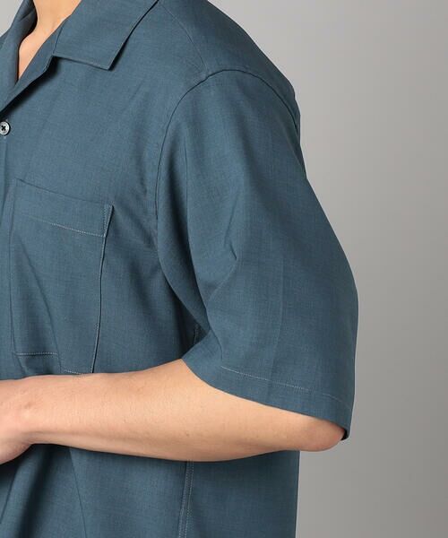COMME CA MEN / コムサ・メン シャツ・ブラウス | リネンライクストレッチ オープンカラー半袖シャツ | 詳細20