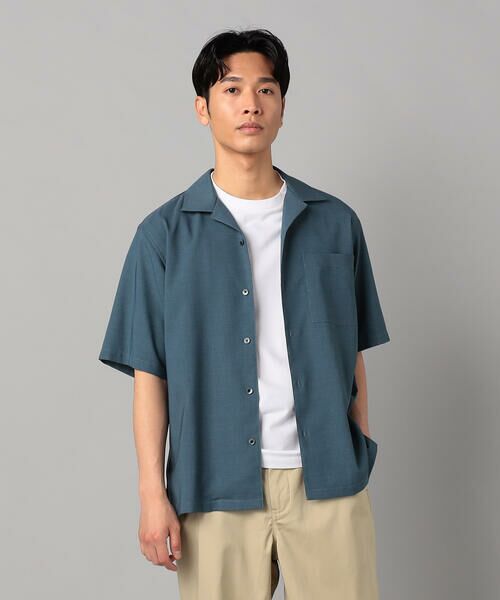 COMME CA MEN / コムサ・メン シャツ・ブラウス | リネンライクストレッチ オープンカラー半袖シャツ | 詳細11