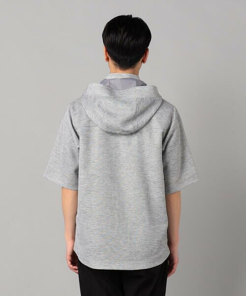 COMME CA MEN / コムサ・メン ブルゾン | 高通気杢カラミドビーストレッチ 2WAY半袖フーディーブルゾン　 | 詳細6