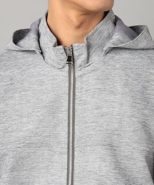 COMME CA MEN / コムサ・メン ブルゾン | 高通気杢カラミドビーストレッチ 2WAY半袖フーディーブルゾン　 | 詳細7