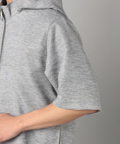 COMME CA MEN / コムサ・メン ブルゾン | 高通気杢カラミドビーストレッチ 2WAY半袖フーディーブルゾン　 | 詳細8