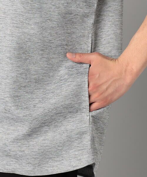 COMME CA MEN / コムサ・メン ブルゾン | 高通気杢カラミドビーストレッチ 2WAY半袖フーディーブルゾン　 | 詳細9