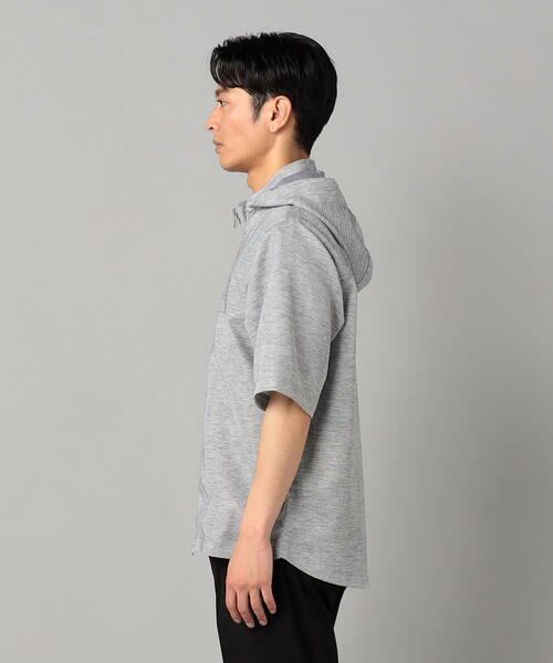 COMME CA MEN / コムサ・メン ブルゾン | 高通気杢カラミドビーストレッチ 2WAY半袖フーディーブルゾン　 | 詳細5