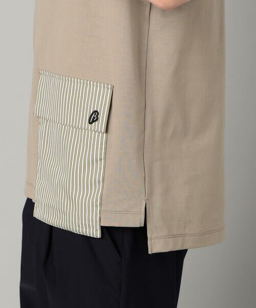 COMME CA MEN / コムサ・メン Tシャツ | ストライプポケット Tシャツ | 詳細10