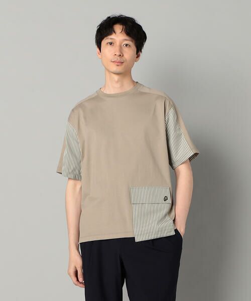 COMME CA MEN / コムサ・メン Tシャツ | ストライプポケット Tシャツ | 詳細4