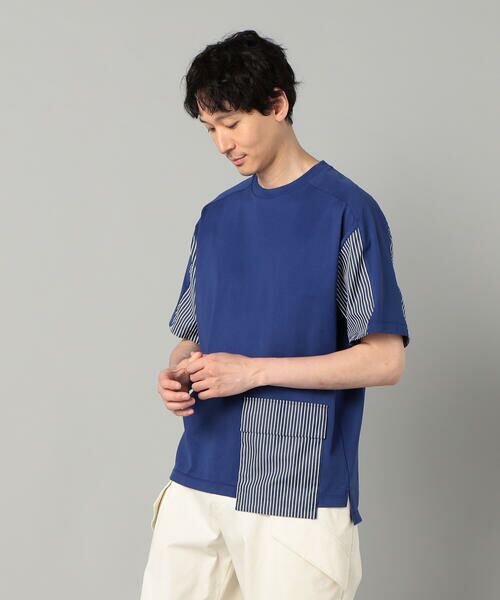 COMME CA MEN / コムサ・メン Tシャツ | ストライプポケット Tシャツ | 詳細15