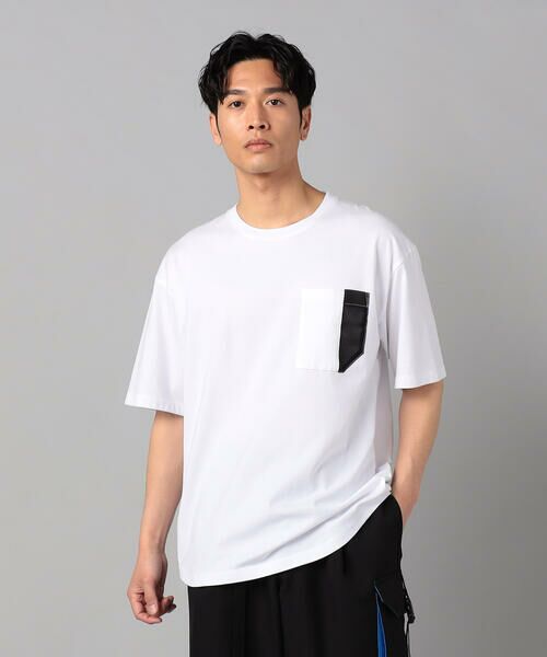 COMME CA MEN / コムサ・メン Tシャツ | バックプリント Tシャツ(ホワイト)