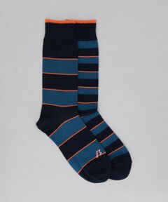 COMME CA MEN / コムサ・メン ソックス | アシンメトリーボーダー クルーソックス