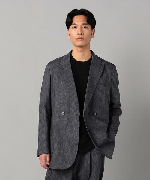COMME CA MEN / コムサ・メン テーラードジャケット | リネンストレッチ ダブルジャケット | 詳細3