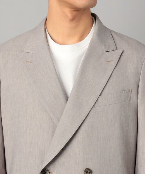 COMME CA MEN / コムサ・メン テーラードジャケット | リネンストレッチ ダブルジャケット | 詳細13